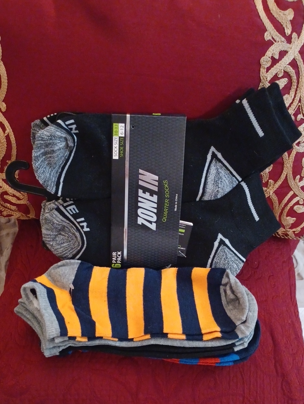 Men’s Athletic Quarter & Ankle Socks — 9 Pairs Total
